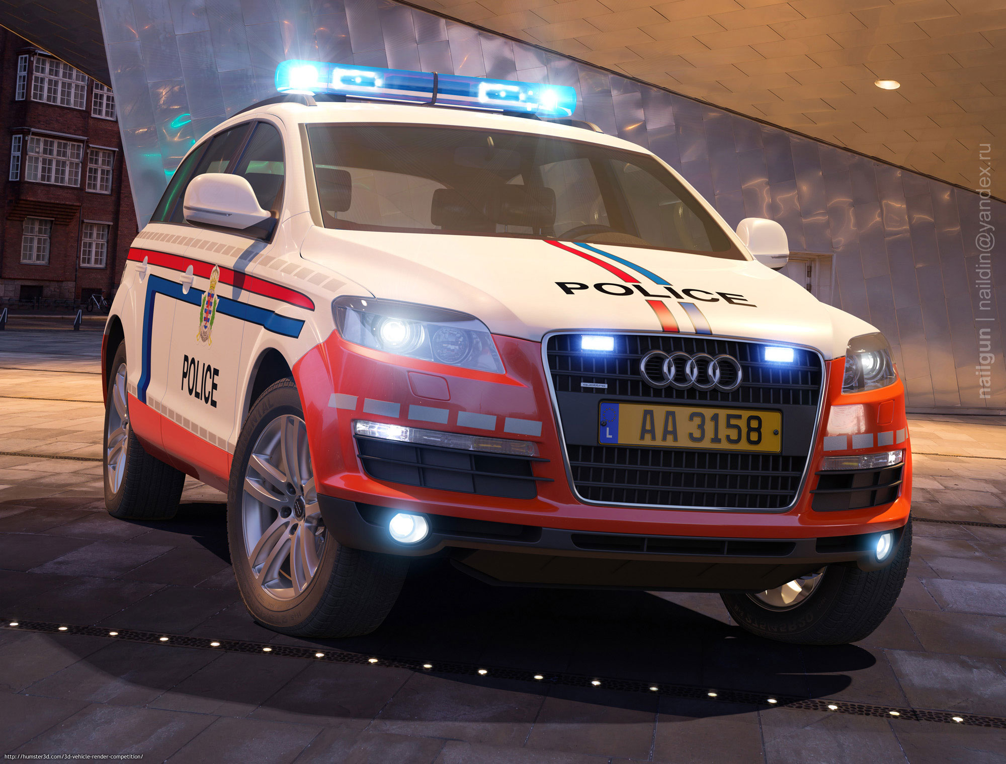 Audi Q7 Holland Police 3d art