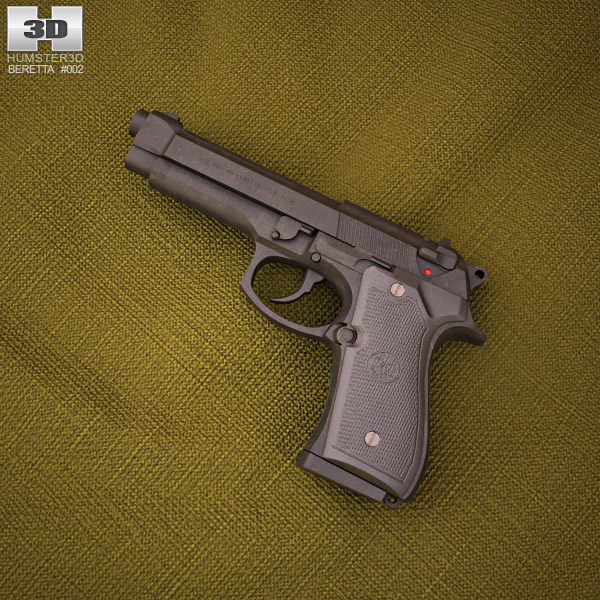 貝瑞塔M9手槍 3D模型