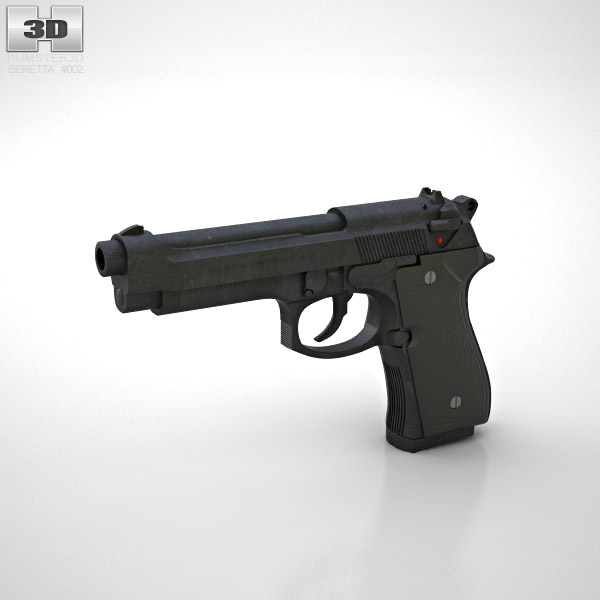 Beretta M9 3d Model Weapon On Hum3d 6556