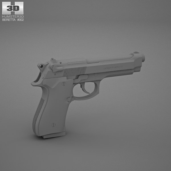 Beretta M9 3d Model Weapon On Hum3d 6029