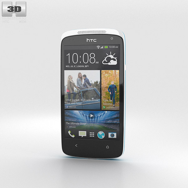 HTC Desire 500 Glacier Blue Modèle 3D