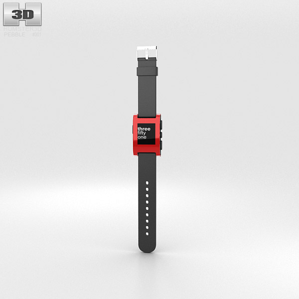 Pebble E-Paper Watch 3D-Modell