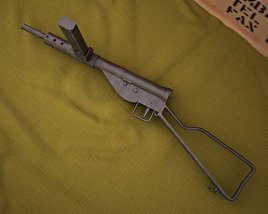 Pistolet-mitrailleur Sten Modèle 3D