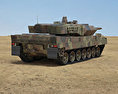 Leopard 2A6 Modello 3D vista posteriore
