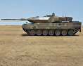 Leopard 2A6 3d model side view