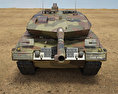 Leopard 2A6 Modello 3D vista frontale