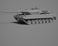 Leopard 2A6 Modèle 3d clay render
