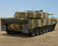Leopard 2A4 3d model back view