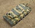 Leopard 2A4 3d model top view