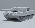 Leopard 2A4 3d model clay render