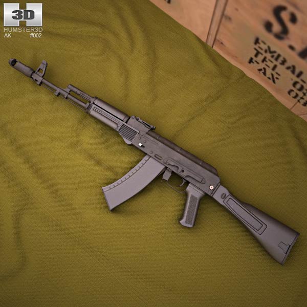 AK-74M 3D model