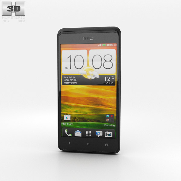 HTC Desire 400 Noir Modèle 3d