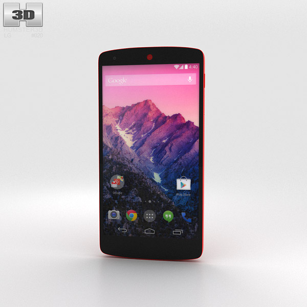 LG Nexus 5 Red 3D model