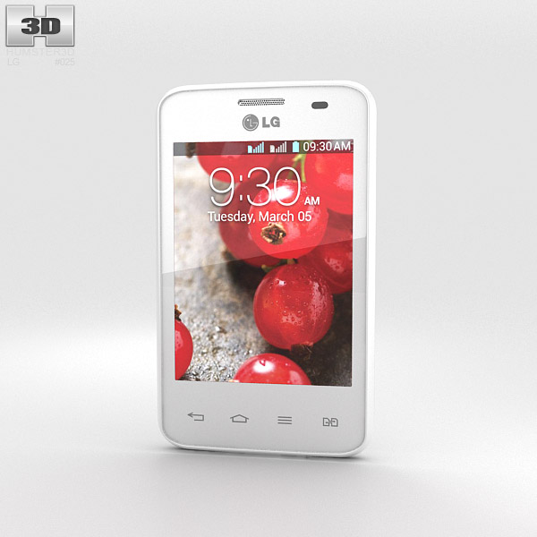 LG Optimus L3 II Dual E435 White 3D model