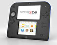 Nintendo 2DS Black + Blue 3d model