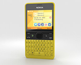 Nokia Asha 210 Yellow 3D model