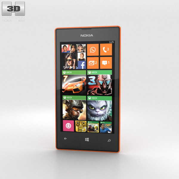 Nokia Lumia 525 Orange 3d model