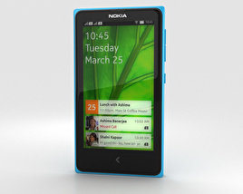 Nokia X Cyan 3D 모델 