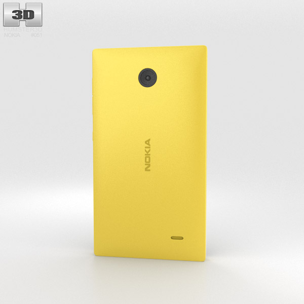 Nokia X Yellow 3d model