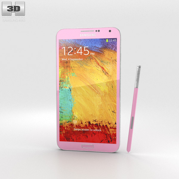 Samsung Galaxy Note 3 Pink 3D model