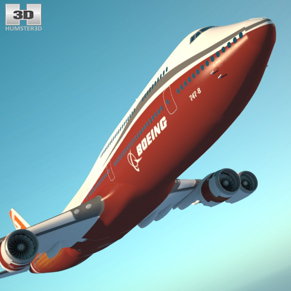 Boeing 747-8I 3D model - Aircraft on Hum3D