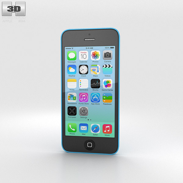 Apple iPhone 5C Blue 3D model