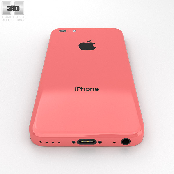 aanplakbiljet Umeki mooi Apple iPhone 5C Pink 3D model - Electronics on Hum3D