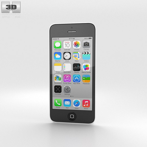 Apple iPhone 5C White 3D model