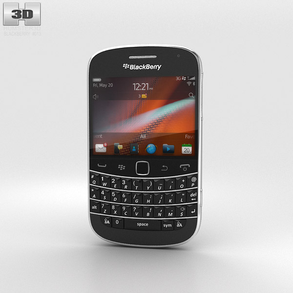 BlackBerry Bold 9900 黑色的 3D模型