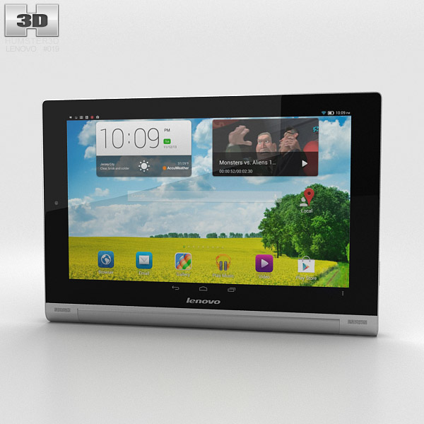 Lenovo Yoga Tablet 10 HD+ Silver 3D 모델 