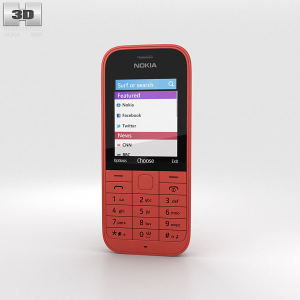 Nokia 220 Red 3D model