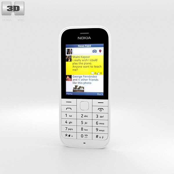 Nokia 220 White 3D model