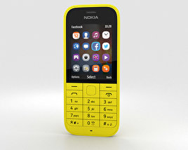 Nokia 220 Giallo Modello 3D