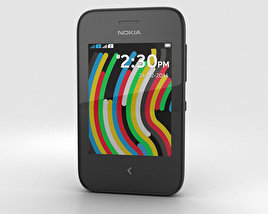 Nokia Asha 230 黒 3Dモデル