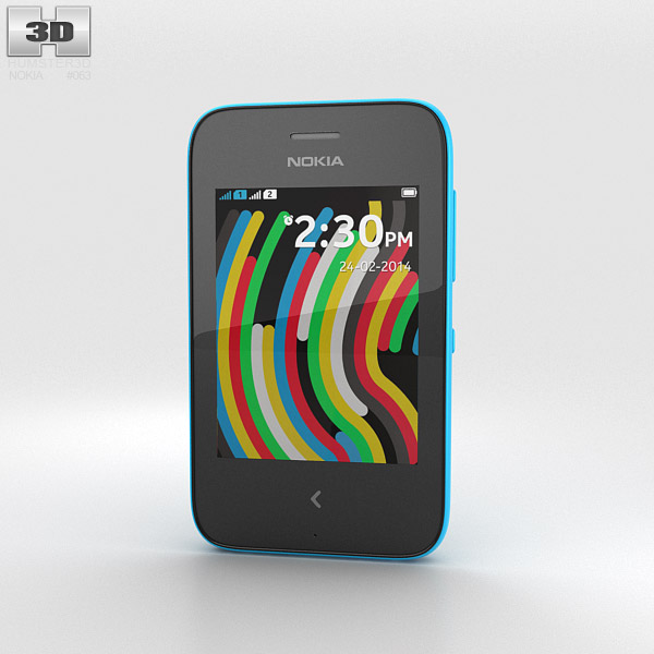 Nokia Asha 230 Cyan 3D model
