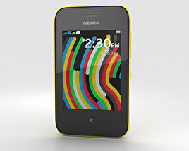 Nokia Asha 230 Gelb 3D-Modell