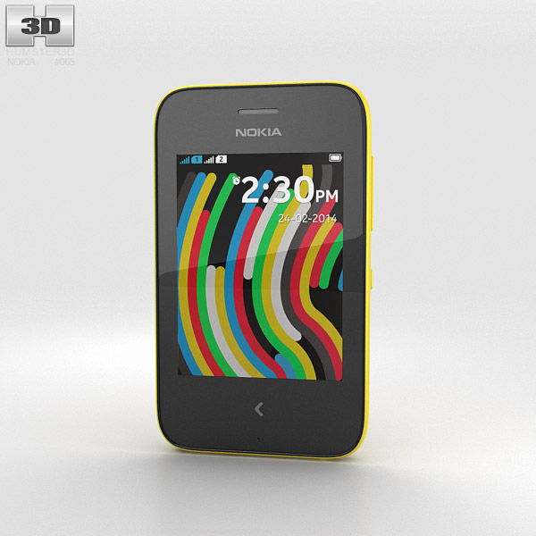 Nokia Asha 230 Yellow 3D model