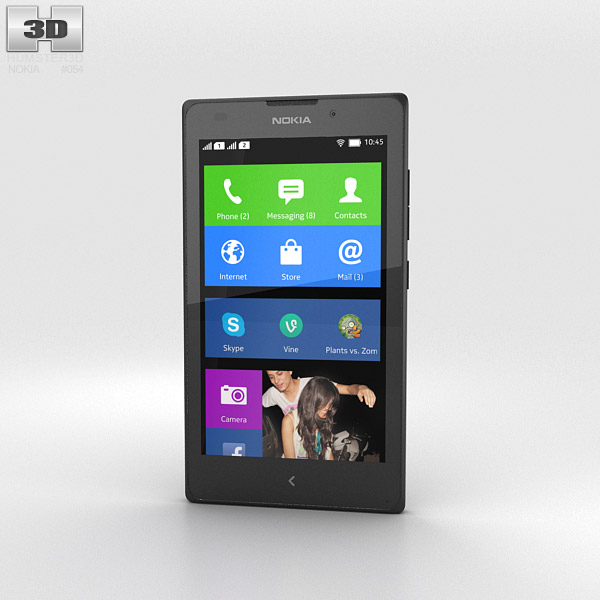 Nokia XL Black 3d model