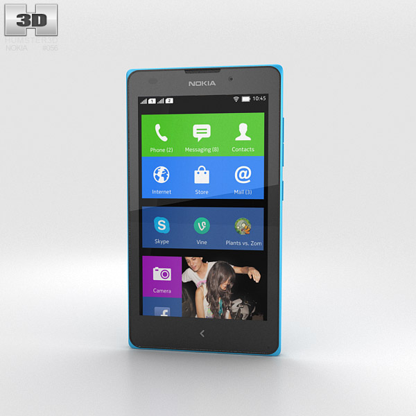 Nokia XL Cyan 3d model