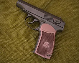 Makarov Pistol Modelo 3d