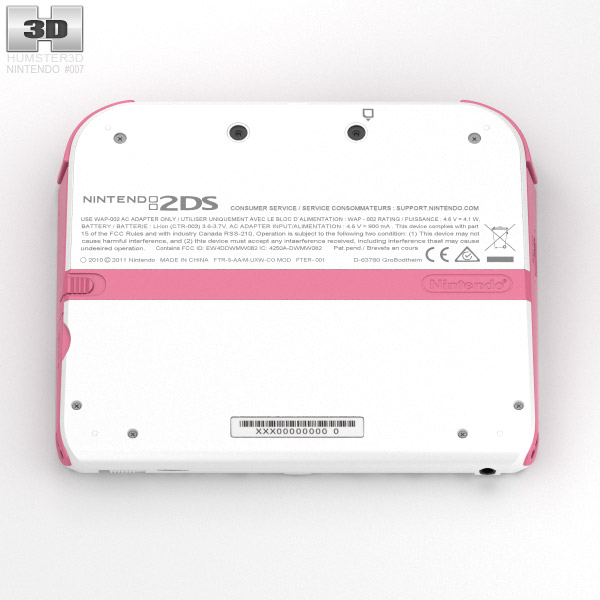 Nintendo 2ds Peach Pink 3d Model Electronics On Hum3d