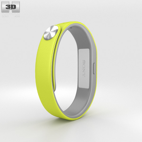 Sony Smart Band SWR10 Yellow 3D model
