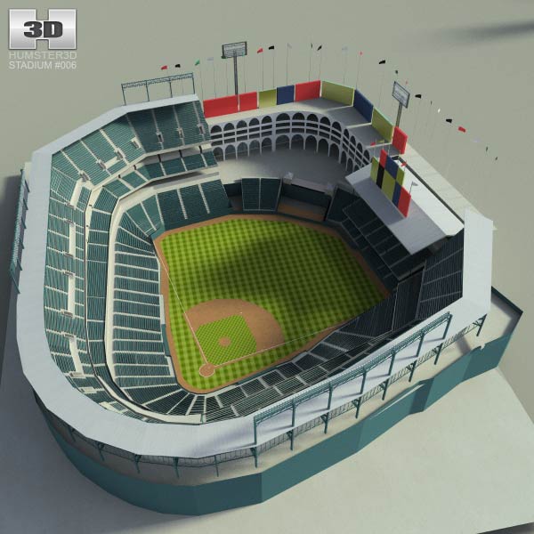 Globe Life Park in Arlington Estádio de Basebol Modelo 3d