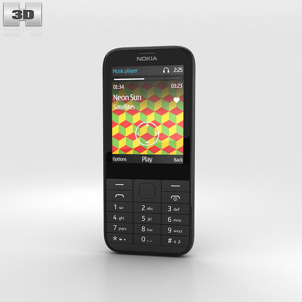 Nokia 225 Black 3d model