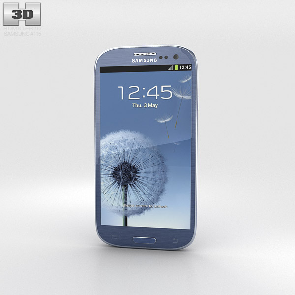 Samsung Galaxy S3 Neo Pebble Blue 3D model