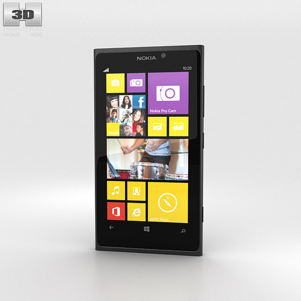 Nokia Lumia 1020 黒 3Dモデル