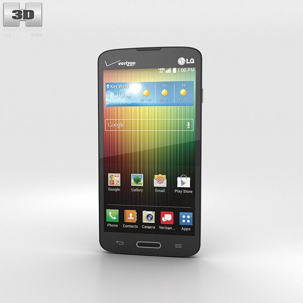 LG Lucid 3 VS876 黒 3Dモデル