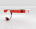 Google Glass with Mono Earbud Tangerine 3D-Modell