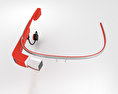 Google Glass with Mono Earbud Tangerine 3D модель