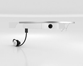 Google Glass with Mono Earbud Cotton 3D model